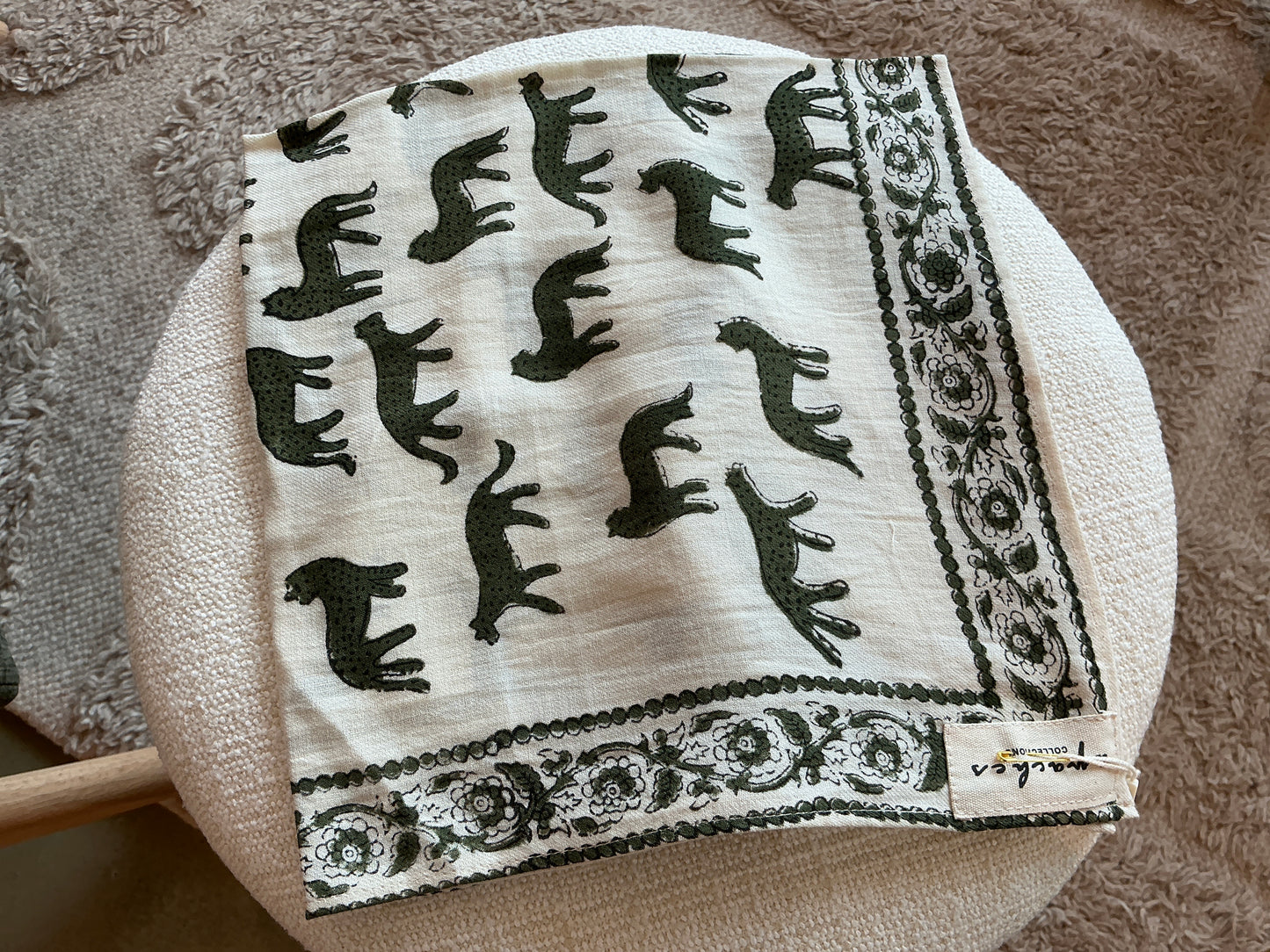 Petit Foulard Apaches Manika Bengale eucalyptus