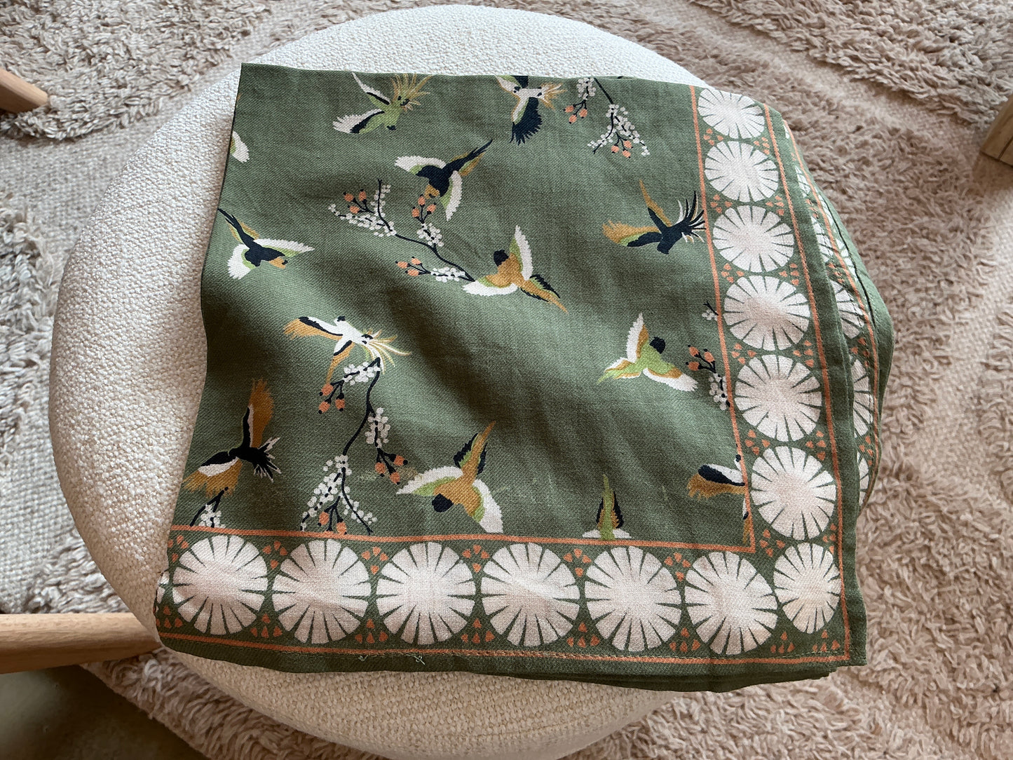 Petit Foulard Apaches Manika cerisier eucalyptus