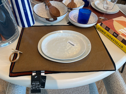 SET DE TABLE HAOMY BORGO X6 TABAC