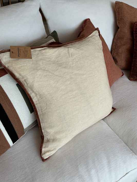COUSSIN POMAX ALPHA OPPOSITES IVOIRE cannelle