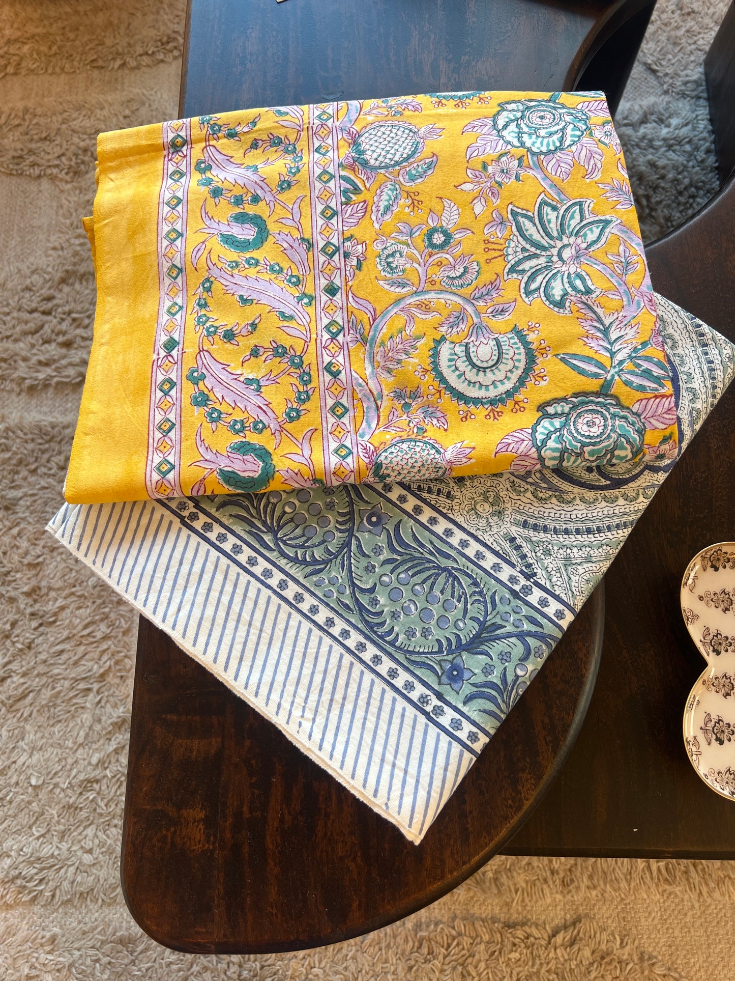 Nappe 150/220 cm bleue