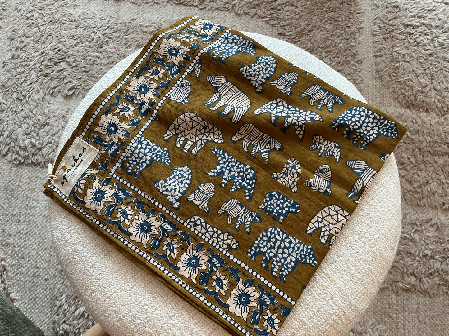 Petit Foulard Apaches Manika ours tapenade