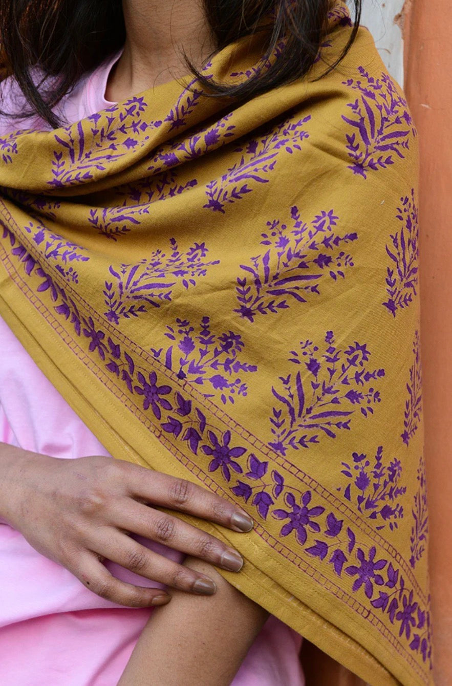 Grand foulard Galatie Caramel Byzantine