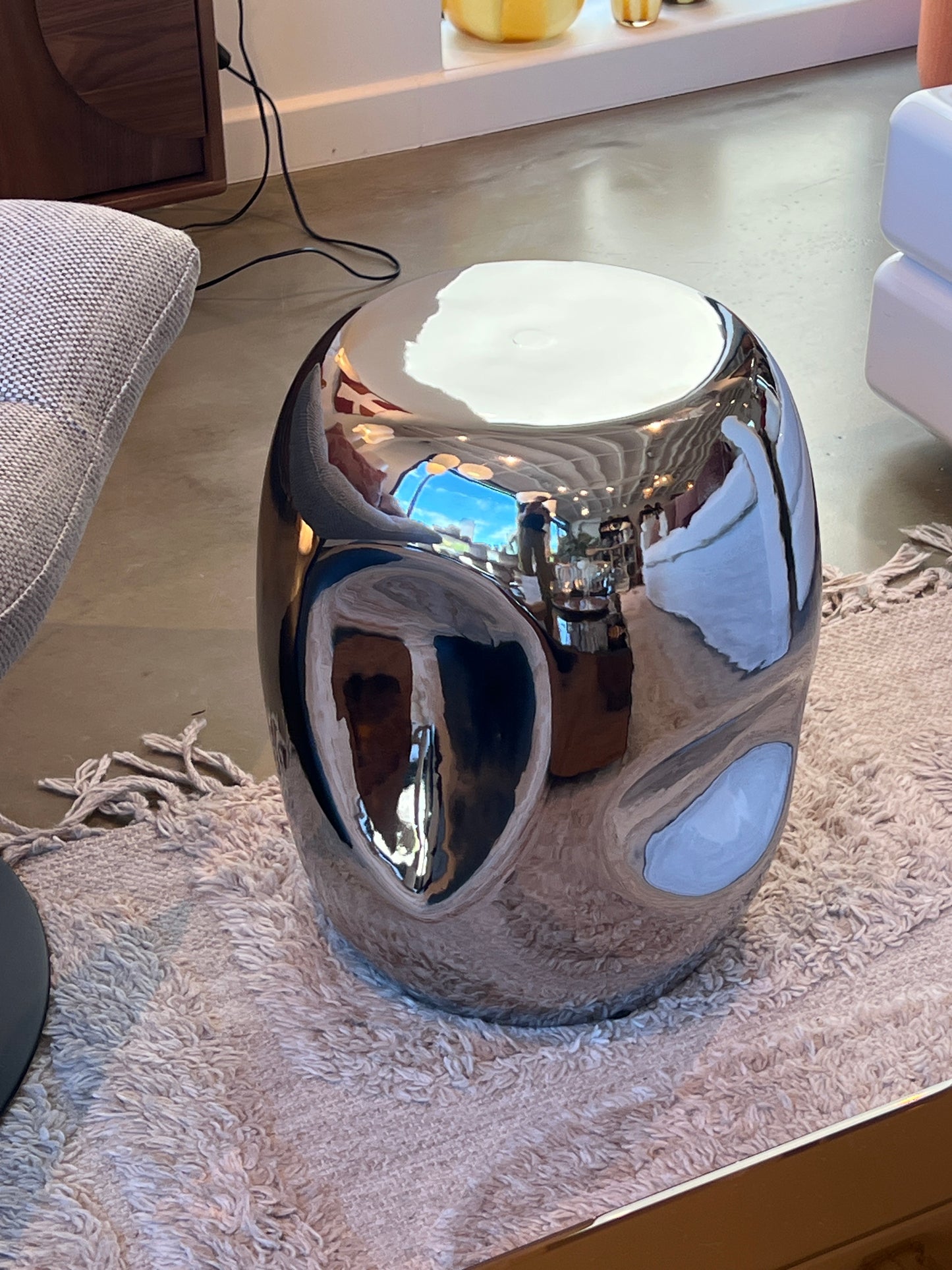 TABLE D’APPOINT CHROMÉE HK LIVING