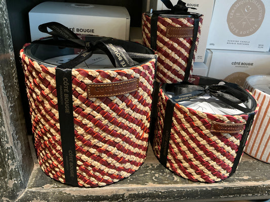 Bougie raphia cuir assia L