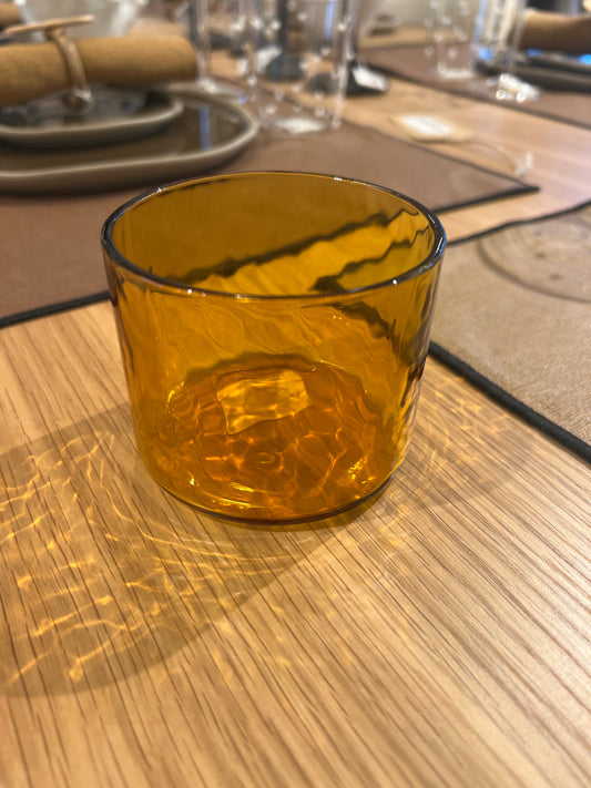 Verre à eau ambre