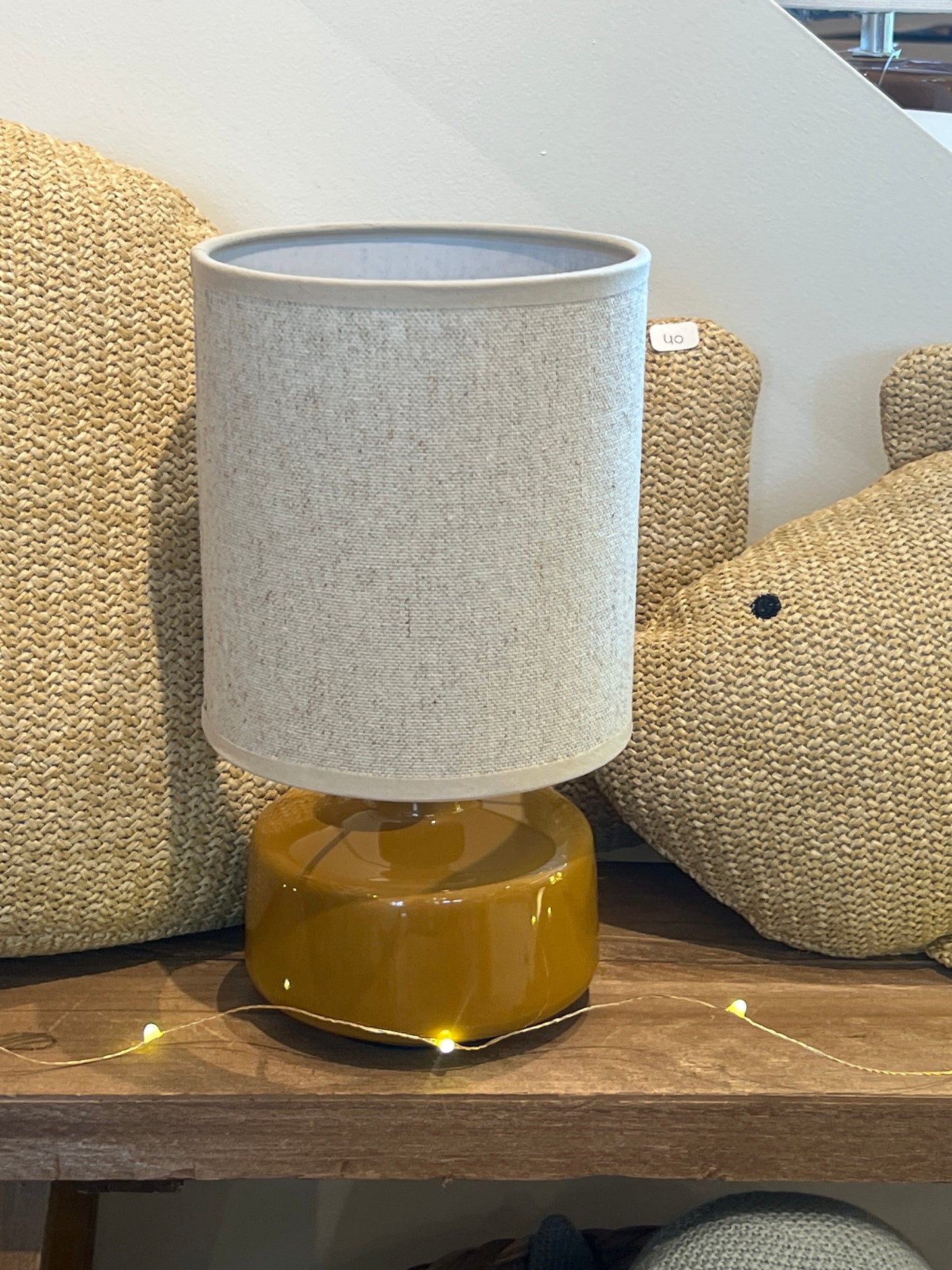 Petite lampe moutarde /ecru