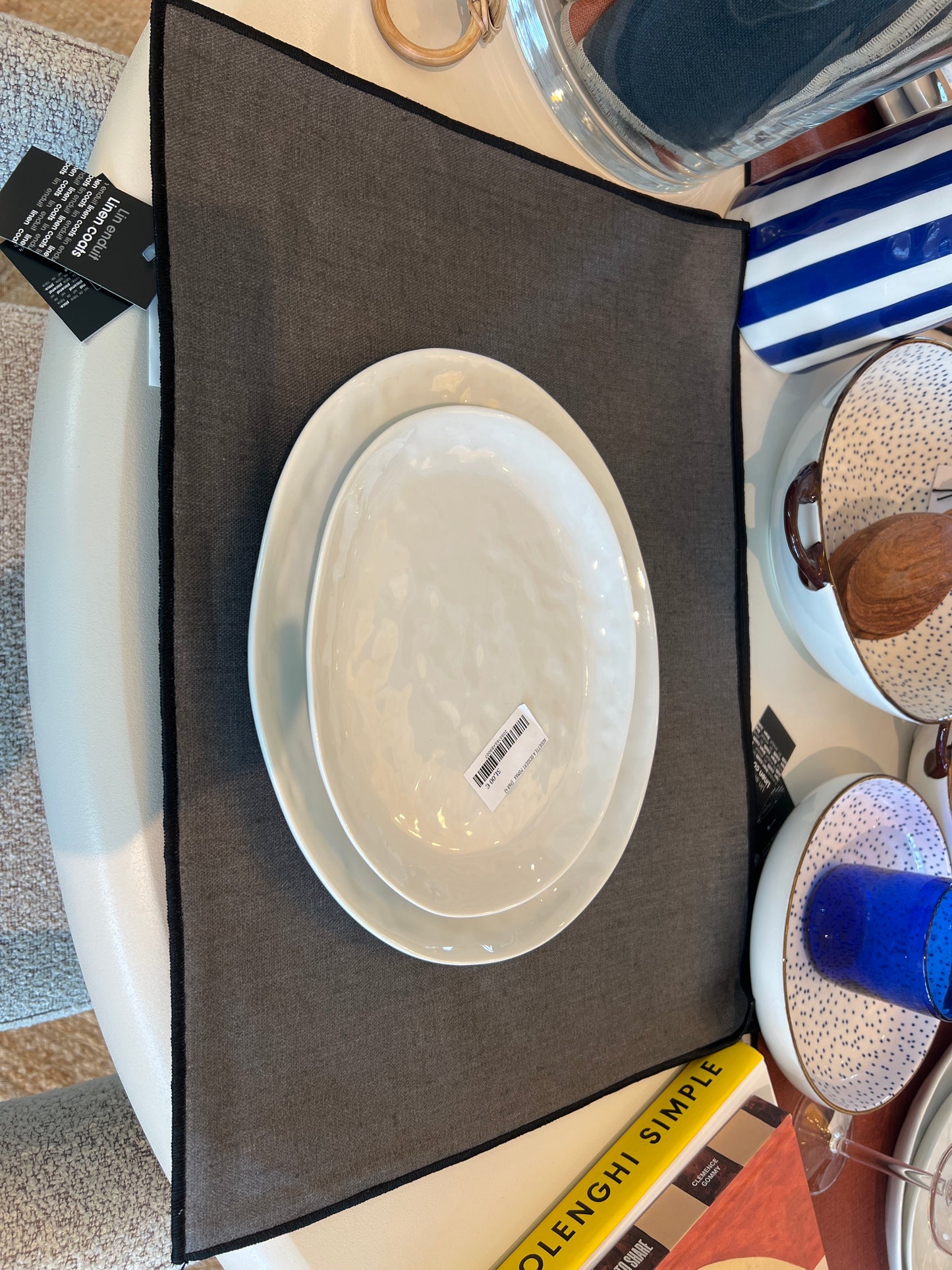 SET DE TABLE HAOMY BORGO X6 GRANIT