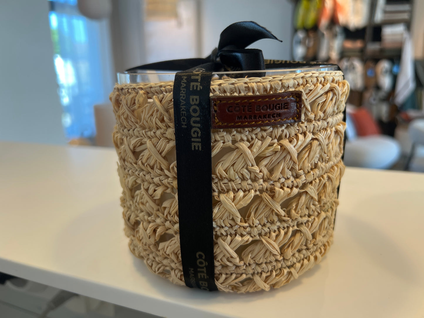 ) Bougie Zina L raphia collection