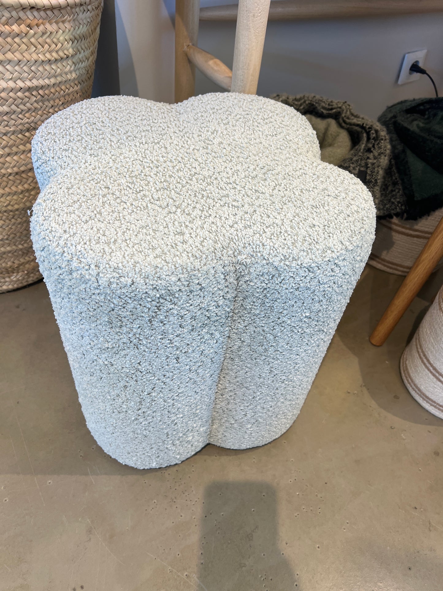 Pouf NALANI vert menthe  38x38x45