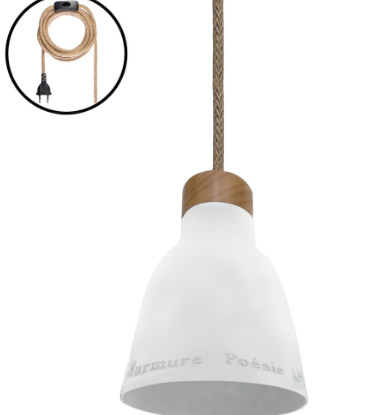 BALADEUSE BLANCHE AVEC ECRITURES