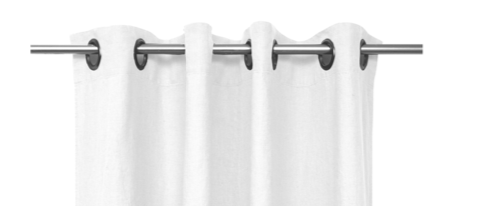 RIDEAUX A OEILLETS FIGARI 130X280 CM BLANC