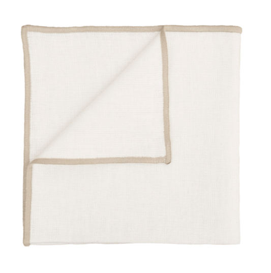 SERVIETTES DE TABLE HAOMY CORTE X 6 BLANC