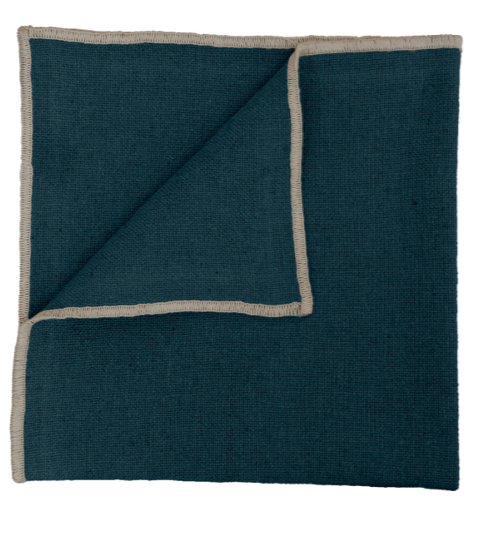 SERVIETTES DE TABLE HAOMY CORTE X 6 BLEU DE PRUSSE