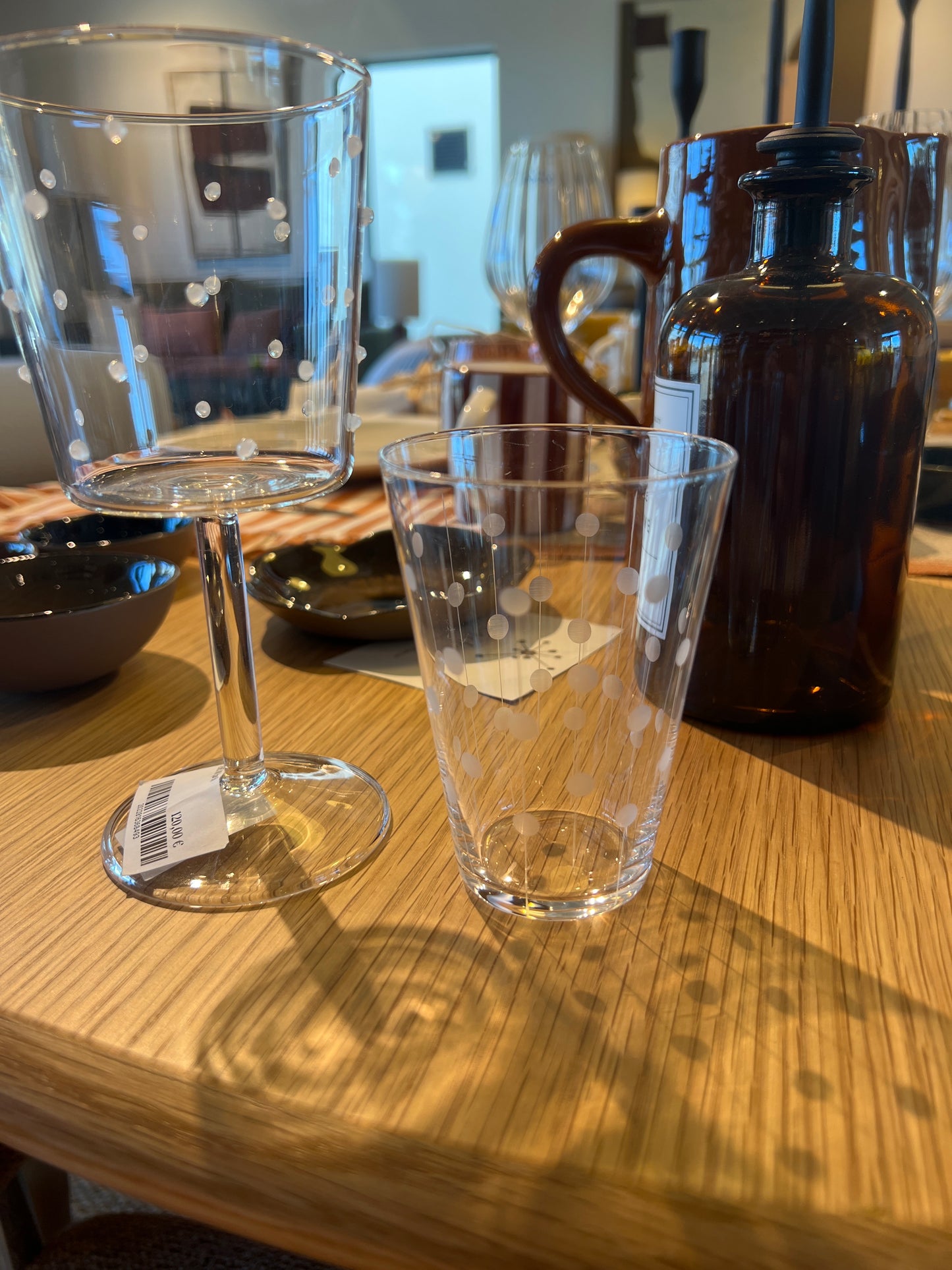 VERRE A EAU EN VERRE a pois (PAR 6)