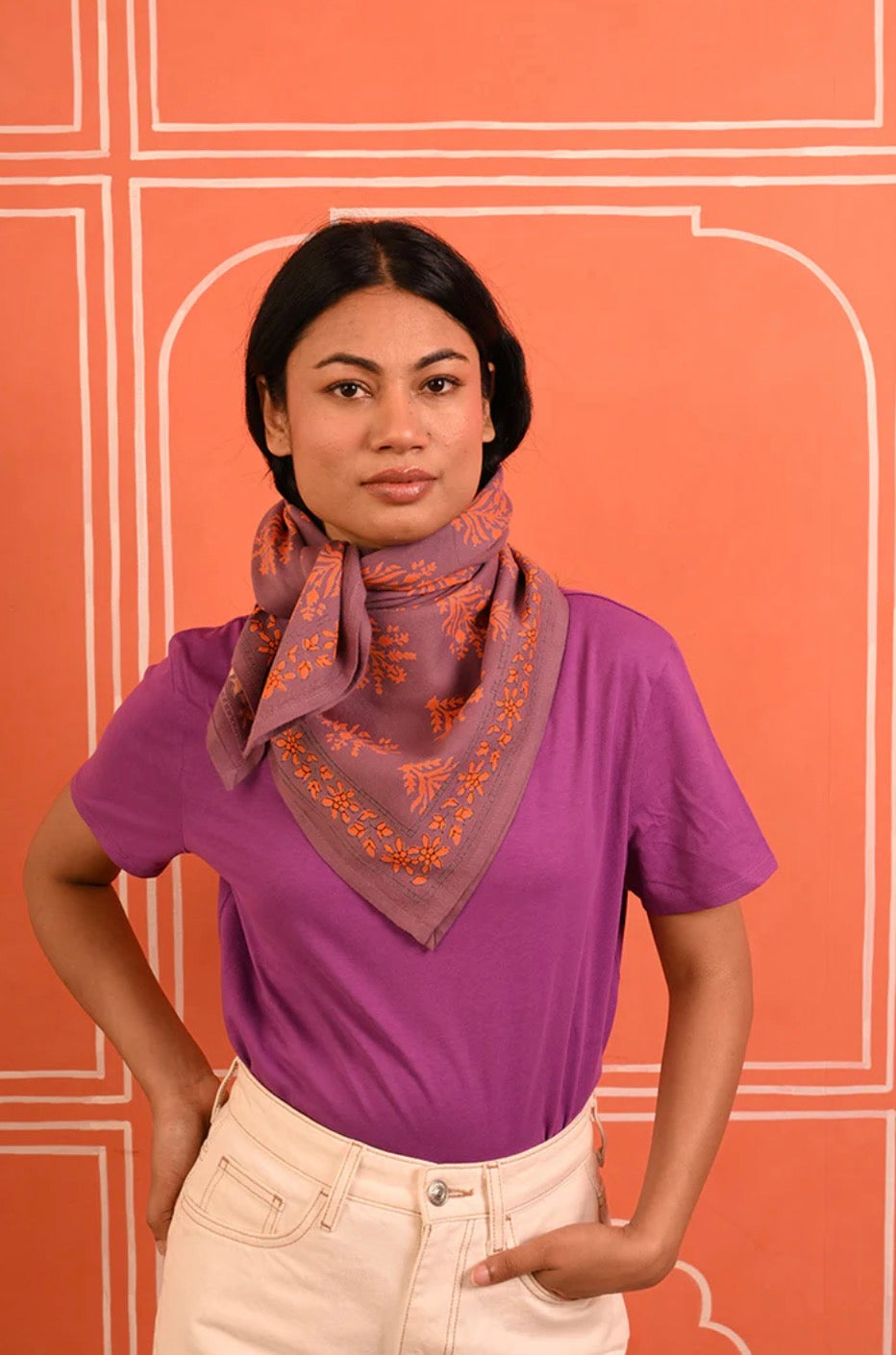 Grand foulard Galatie flame Byzantine