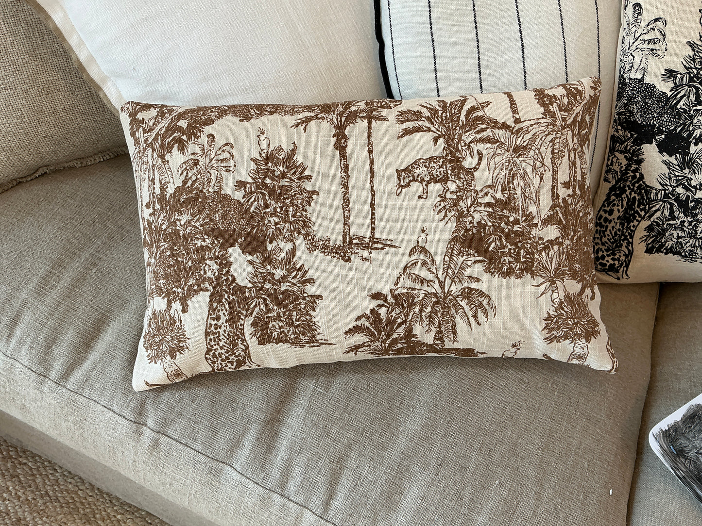 COUSSIN MOCOA CAMEL ET ÉCRU