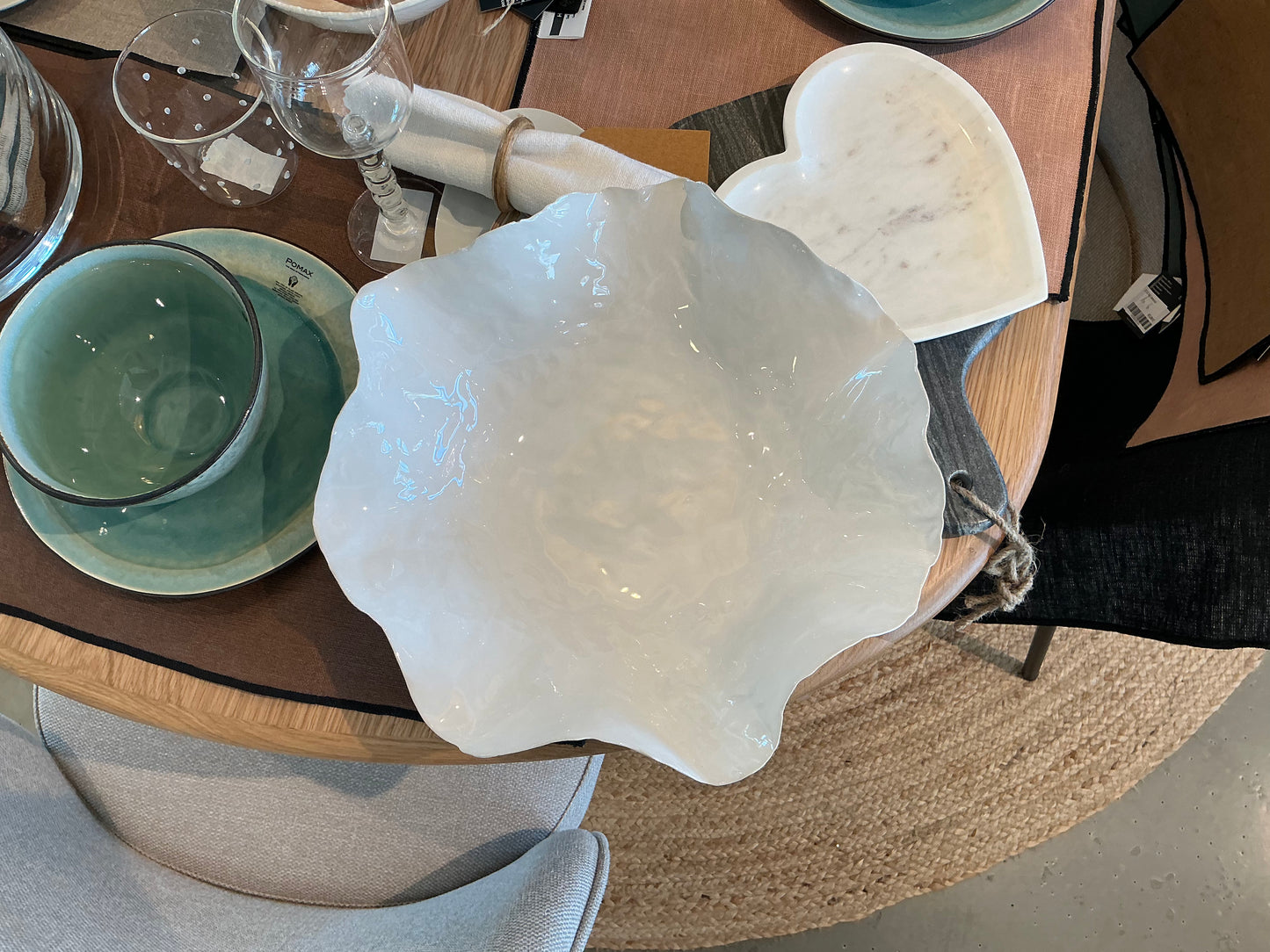 Grande coupe porcelaine blanche