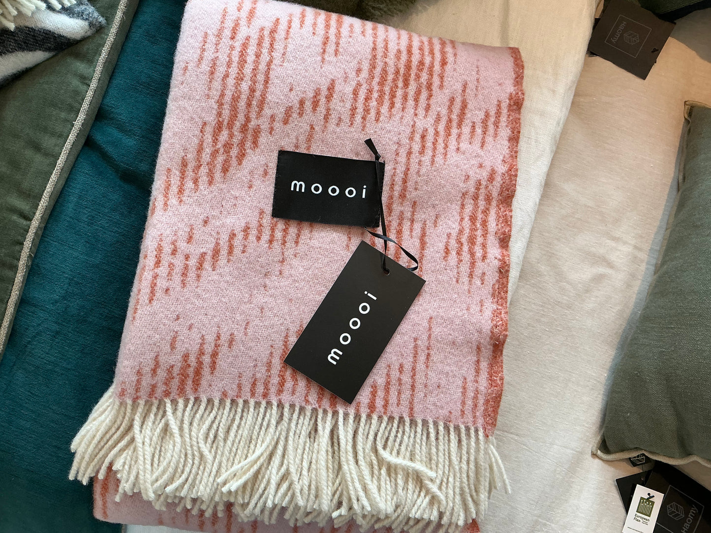 Plaid brushing Sloth Blanket Pink Rust 130 X 200