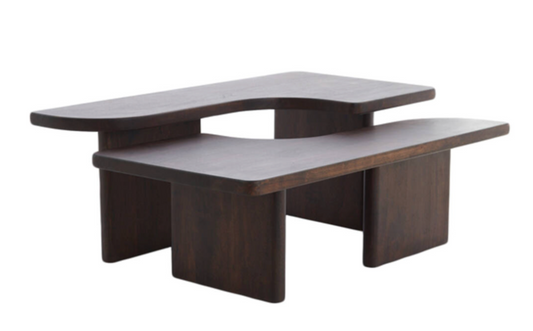 Table basse puzzle double niveaux