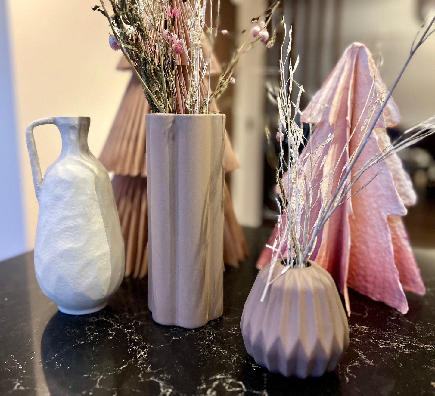 VASE CYLINDRE BUN ROSÉ