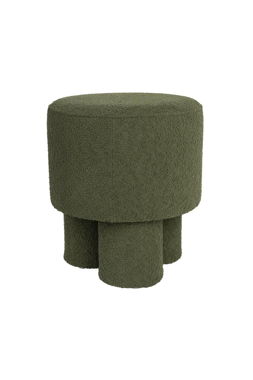 POUF EN BOUCLETTE VERTE