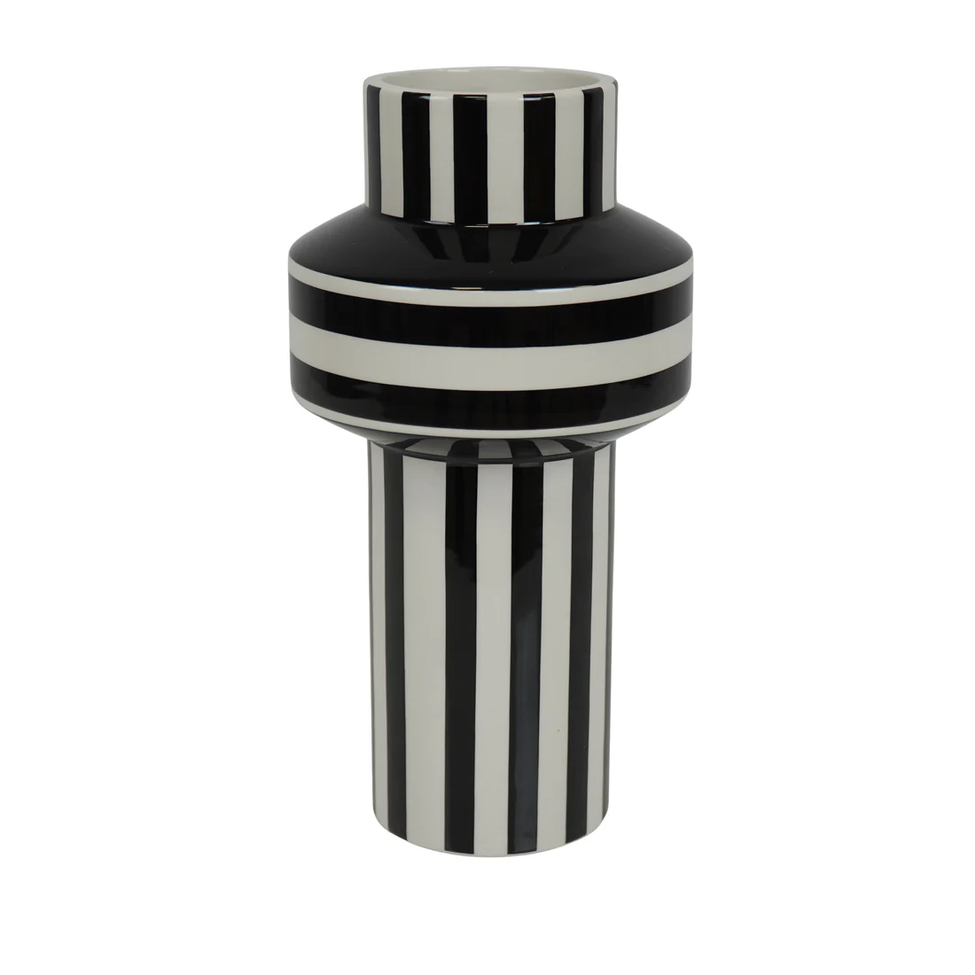 VASE STYLE MEMPHIS NOIR ET BLANC