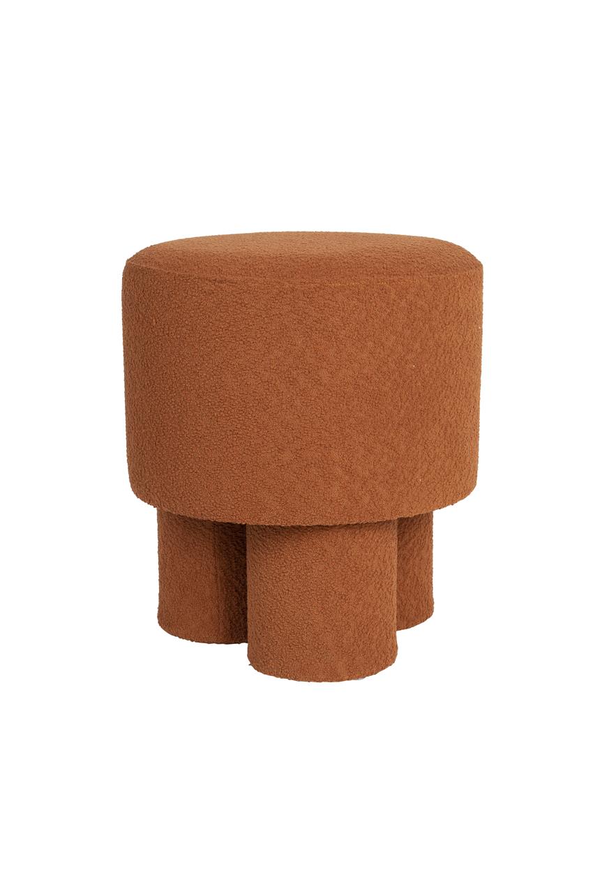 POUF EN BOUCLETTE ROUILLE