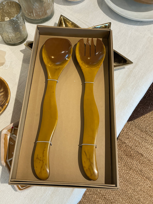 Couverts à salade Ocre HK