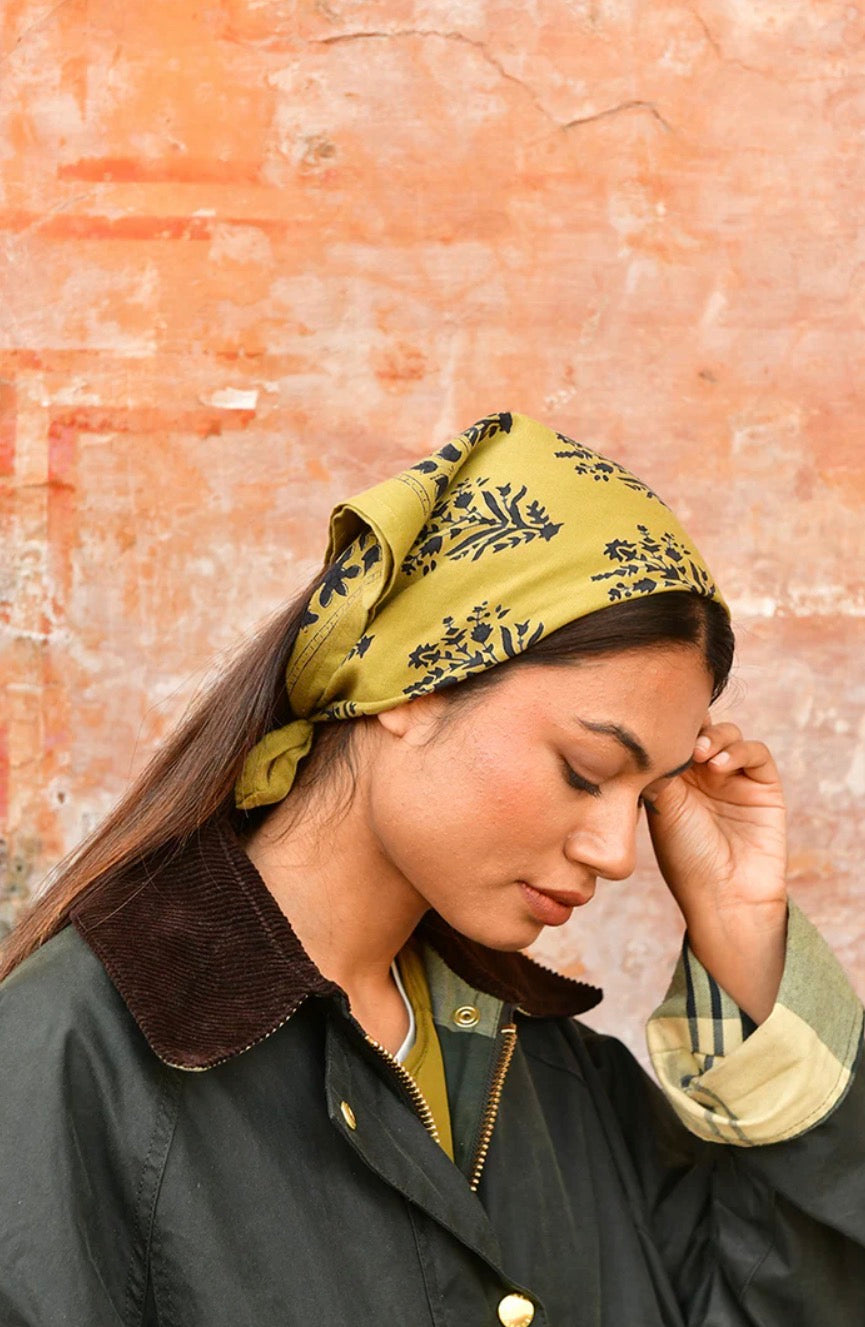 Petit foulard Galatie vert Byzantine