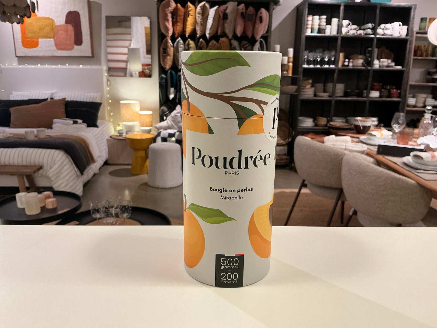 Bougie en perle Mirabelle Poudrée