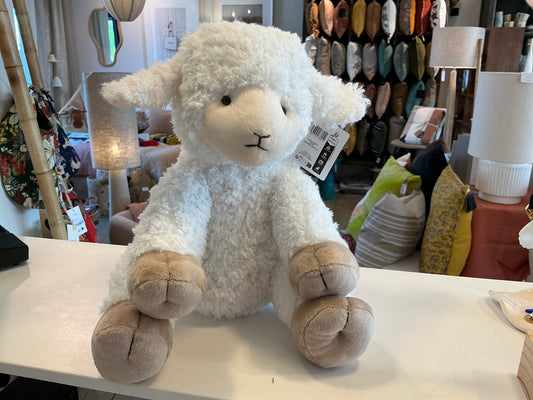 Peluche AGNEAU BLANCHE HAUTEUR 25 CM