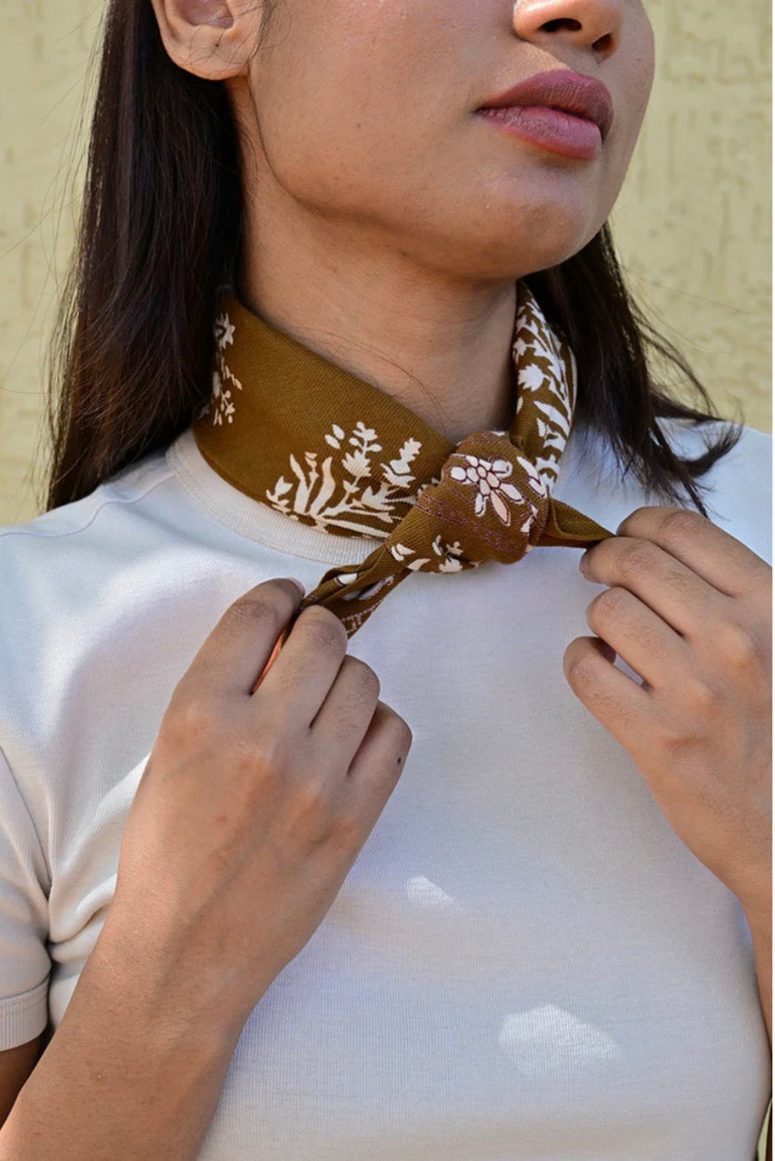 Petit foulard Galatie tabac Byzantine