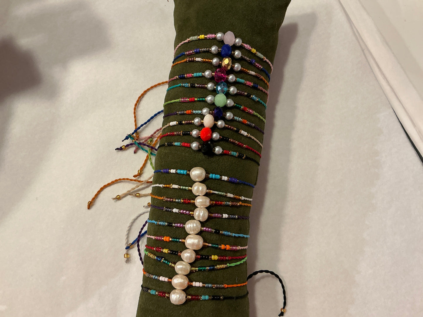 Bracelet artisanal perle de rocaille et de culture
