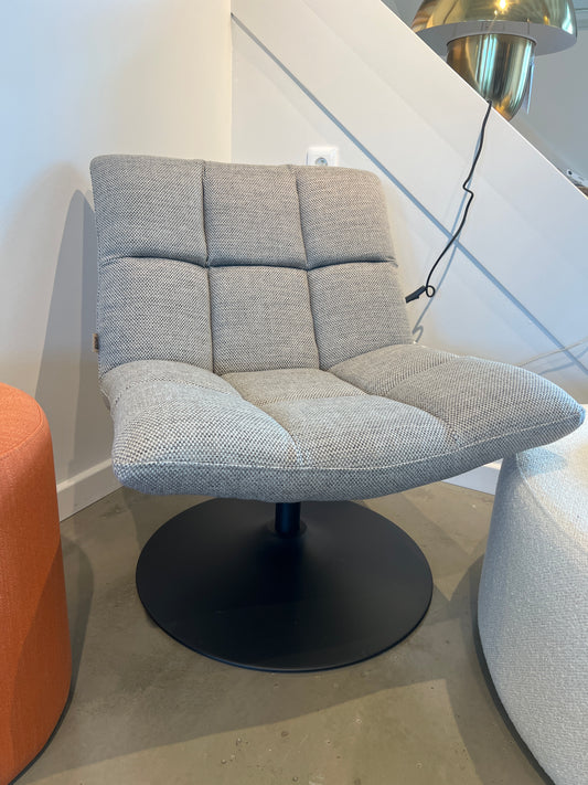 Fauteuil pivotant gris chiné