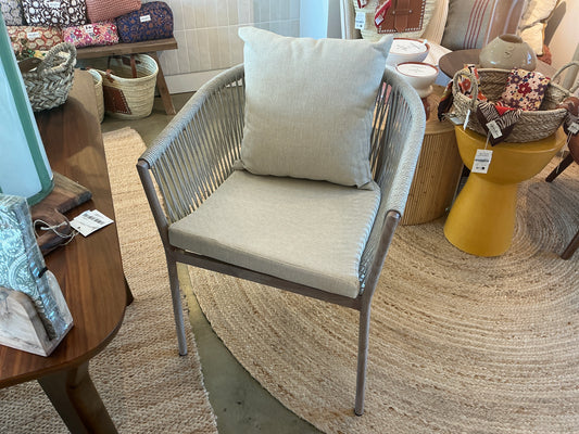 Chaise outdoor acier et corde
