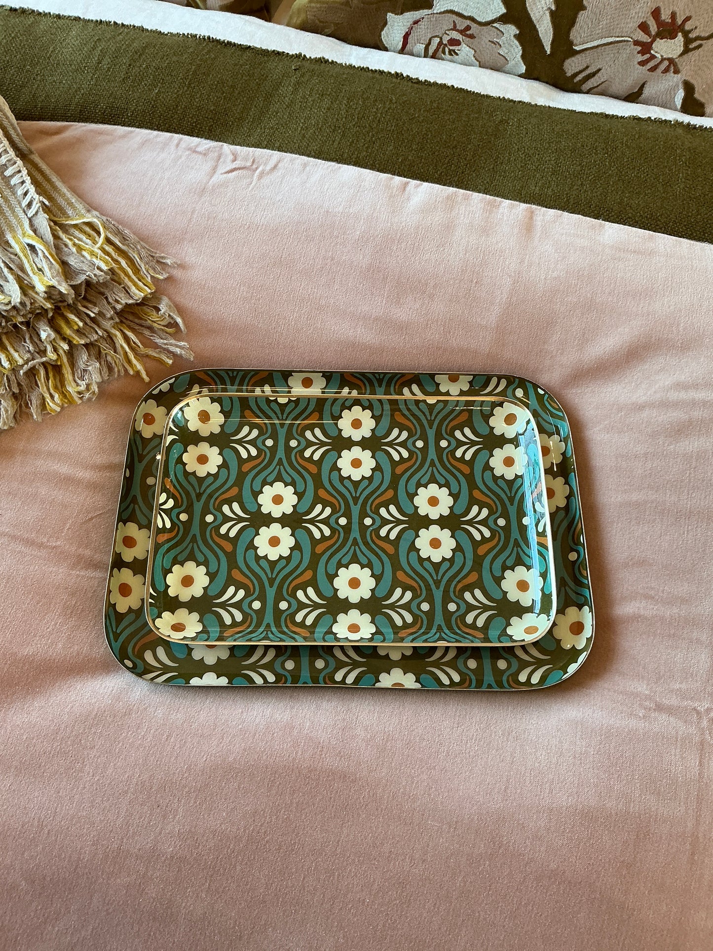 Plateau grand métal Gypsies kaki