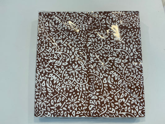 SERVIETTE EN PAPIER batik brun