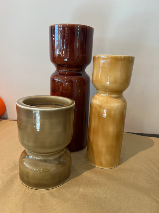 Bougeoirs piliers par trois