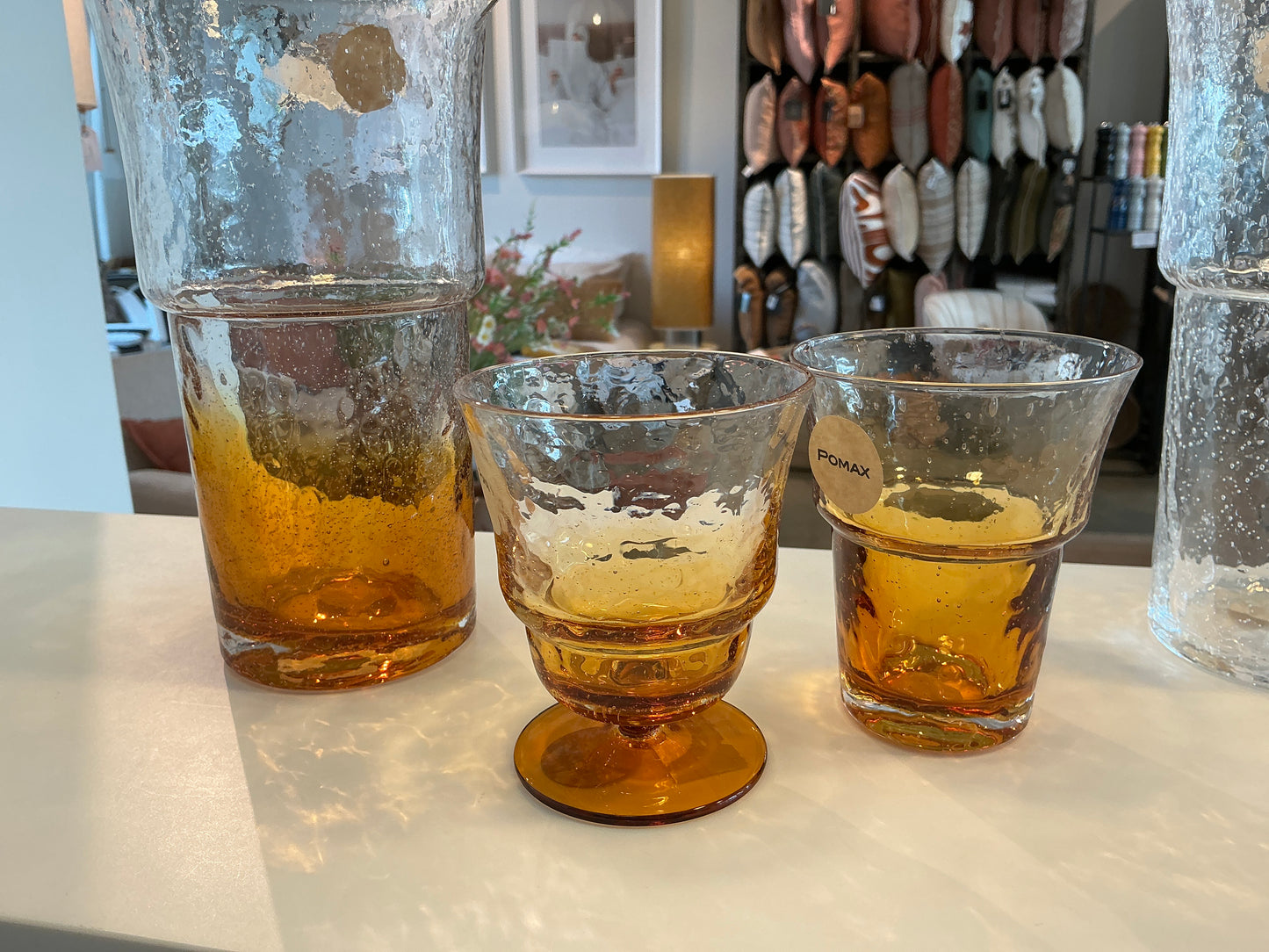 Verre a vin inkra ambre