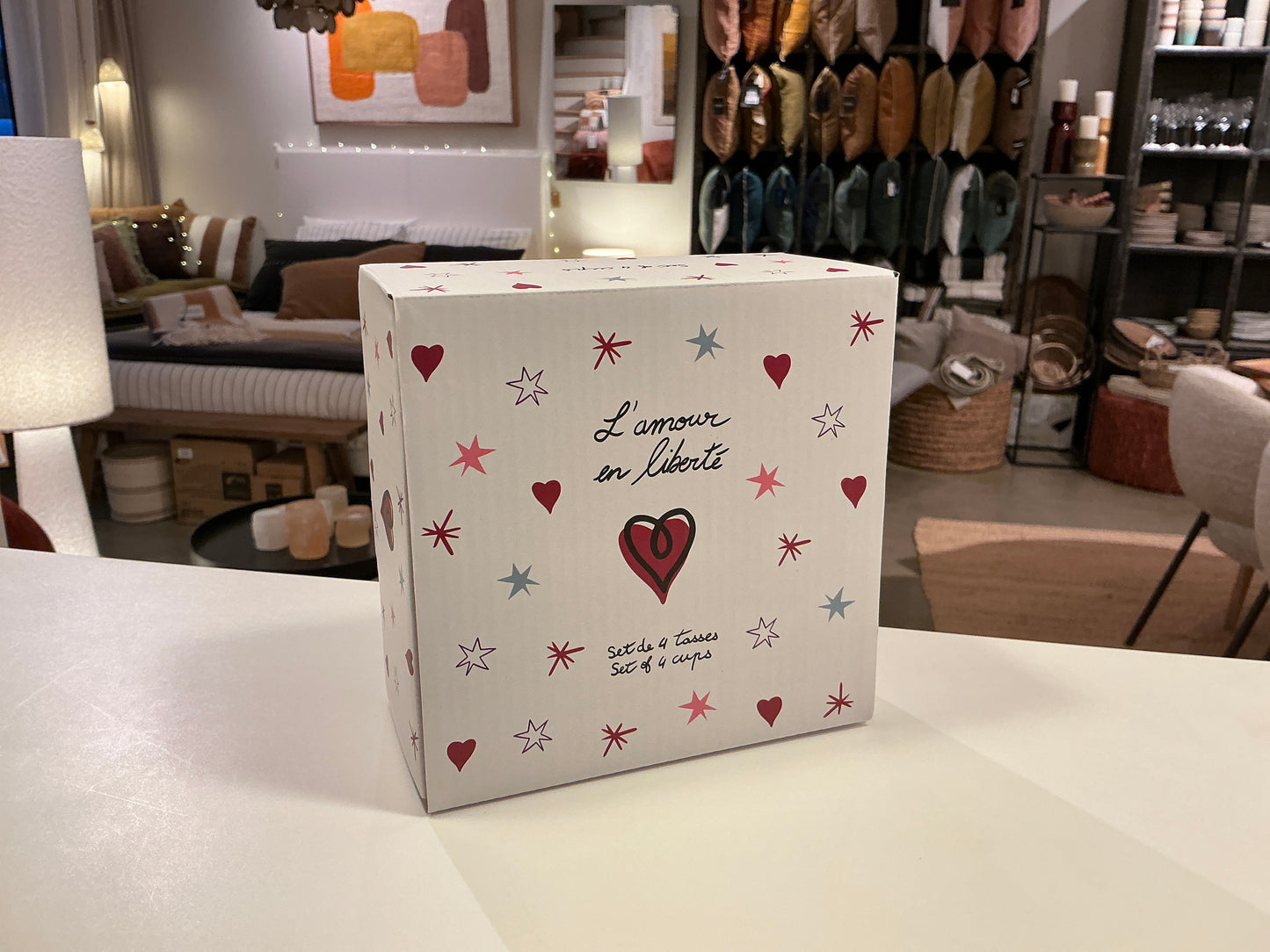 Set 4 gobelets amour en liberté