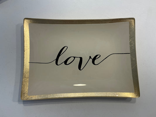 Coupelle en verre LOVE BEIGE