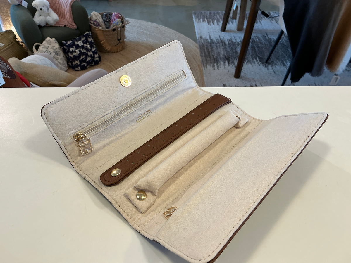 Pochette à bijoux Catherine marron