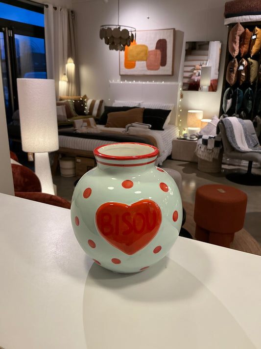 Vase bisou bleu