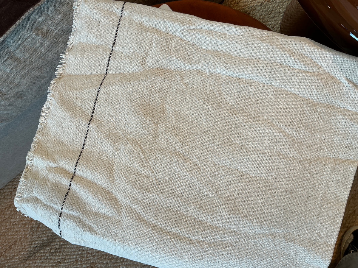 Nappe en coton écrue artisanale