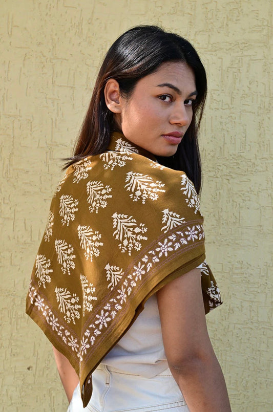 Grand foulard Galatie Tabac Byzantine
