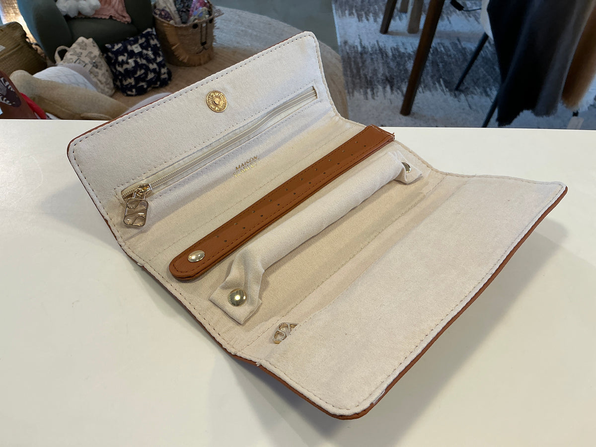 Pochette à bijoux Catherine camel