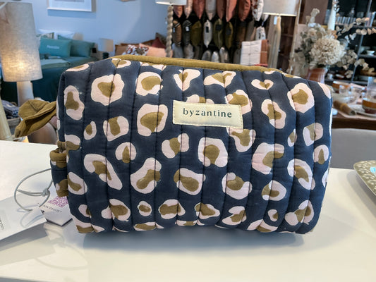 Trousse de toilette léopard marine byzantine pm