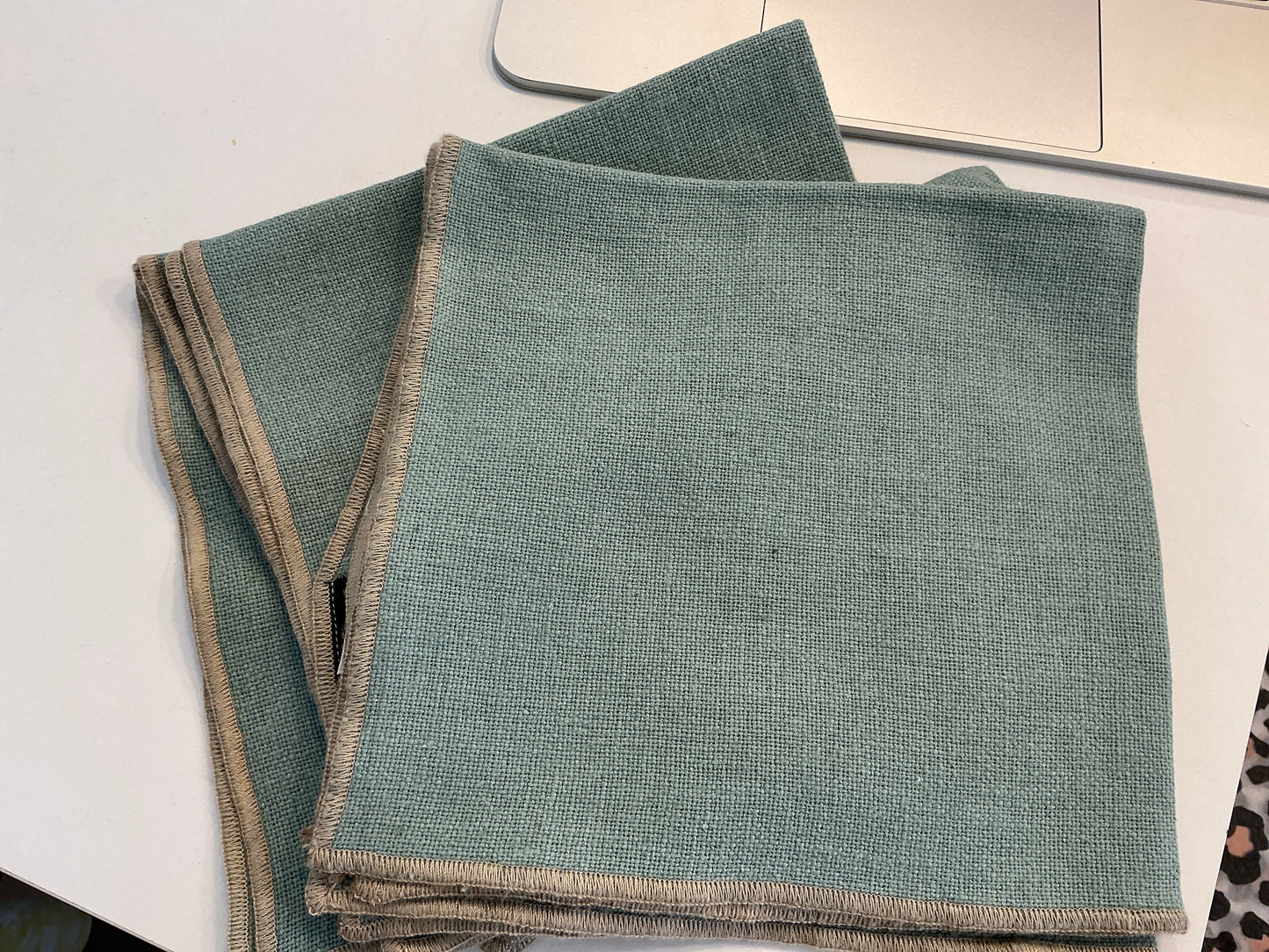 SERVIETTES DE TABLE HAOMY CORTE X 6  celadon