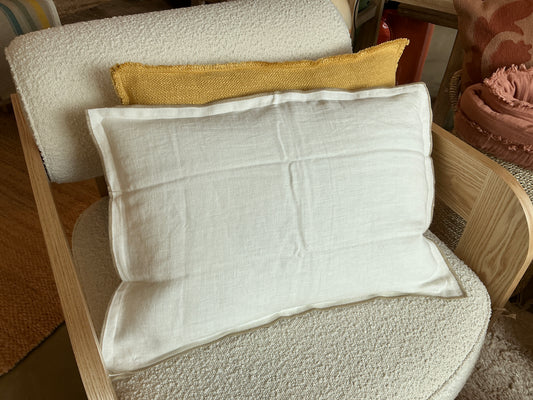 Coussin HAOMY Seoni blanc 40x60 cm